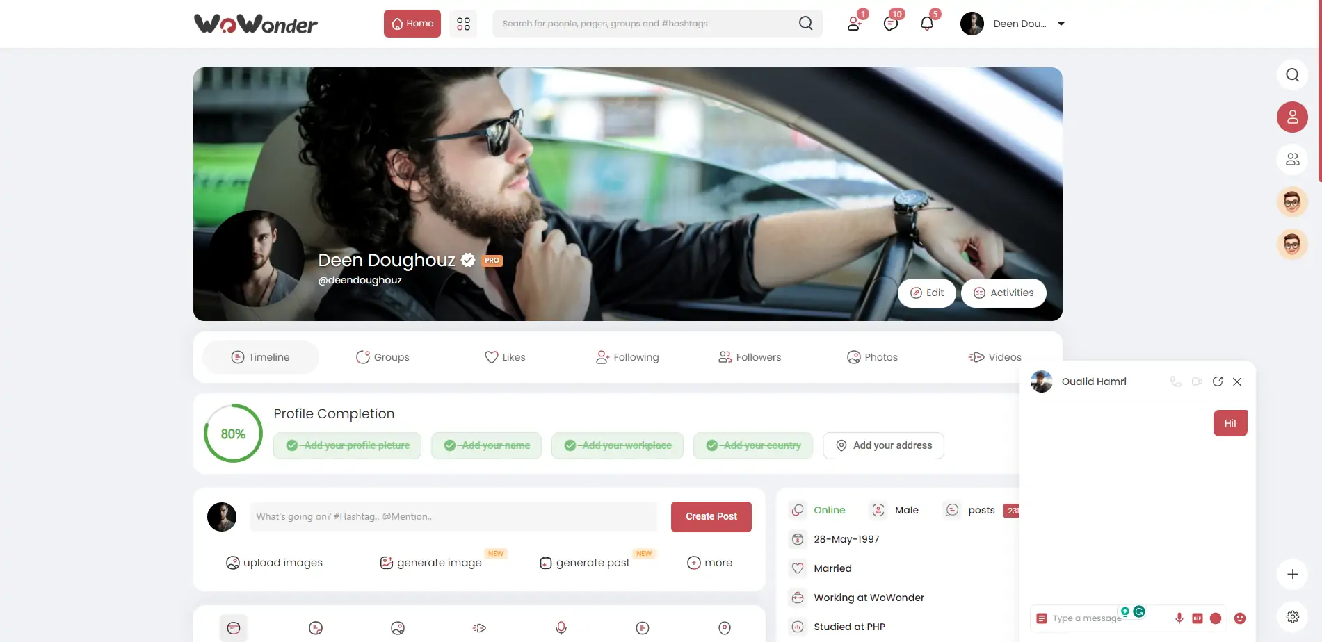 wowonder is complete nulled v4.3.4 完整破解版