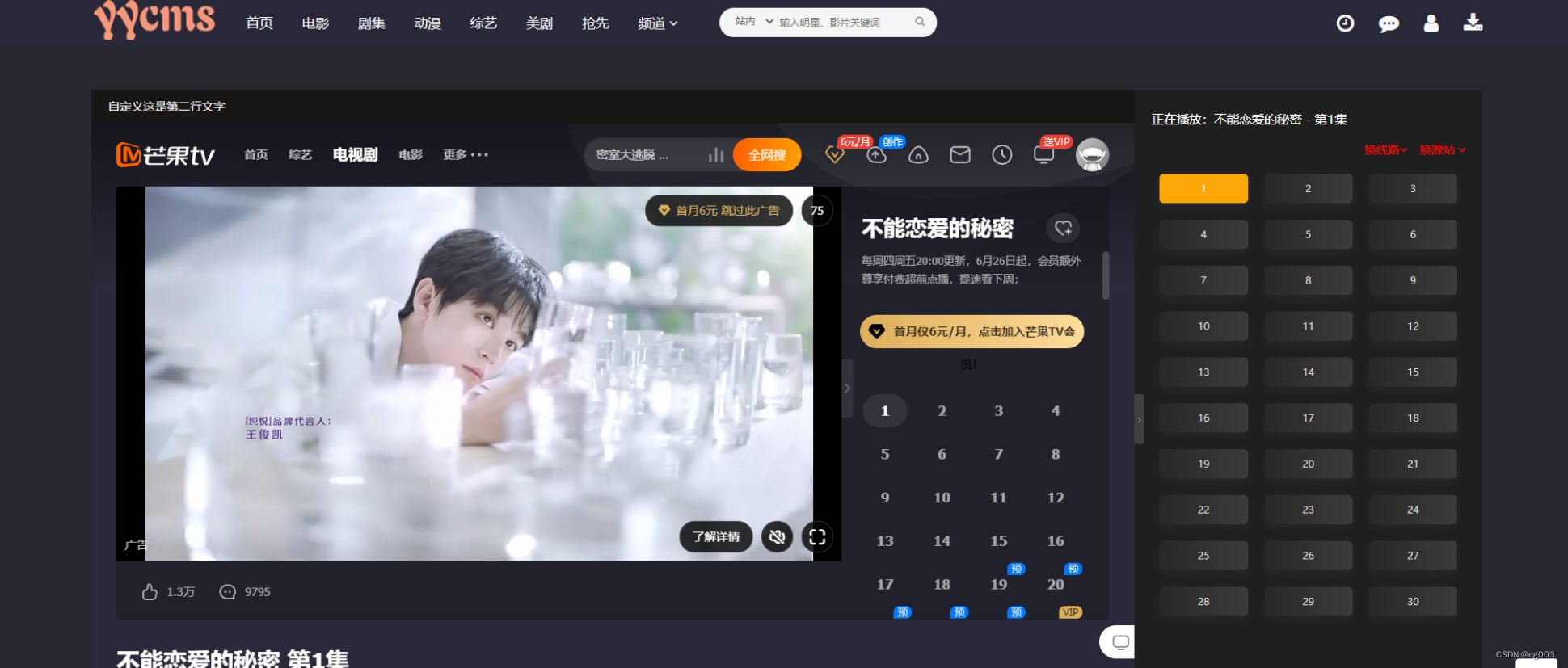 YYCMS5.0影视系统/源码全开源无授权/影视站全自动采集 主题模板 第1张 YYCMS5.0影视系统 源码全开源无授权 影视站全自动采集