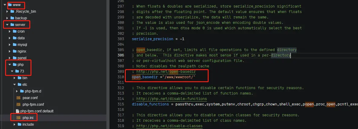 thinkphp5---安装到宝塔出现Warning: require(): open_basedir错误
