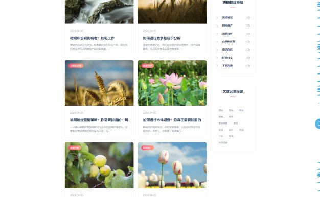站长博客网站模板 新闻自媒体博客网站源码下载